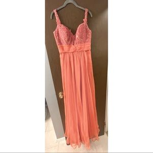 Cache Coral prom dress, size 8
